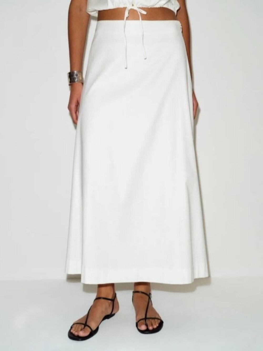 NEW Reformation Jordan Two Piece Short Sleeve Skirt Set Cotton White | US 4 UK 8 - Picture 3 of 16